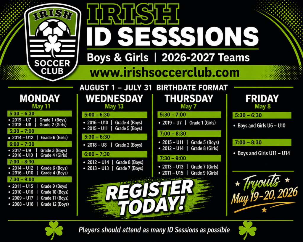 Irish ID Sessions and Tryout Graphic 2026